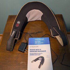 Visage Heated Neck Shoulder Massager Battery and Cord Power